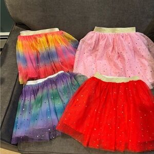 Colorful Tulle Skirts, girls size 4T-6T